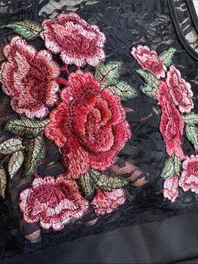 Jasmine Black Lace Mini Dress